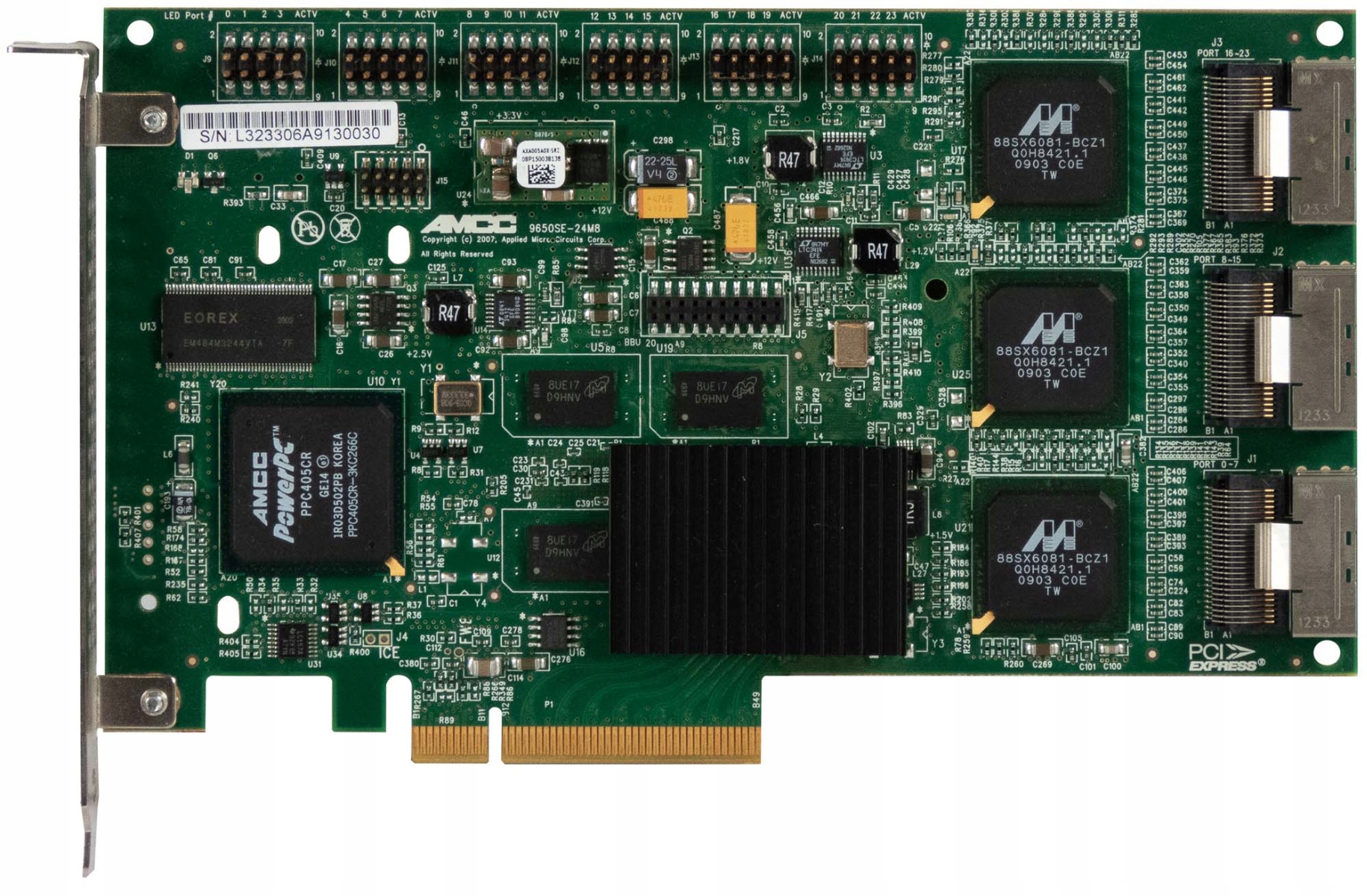 3WARE 9650SE-24M8 Sata 3Gbps 24-PORT Raid 512MB PCIe x8