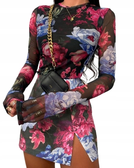 Sukně – Kraťasy s modro-černými květy La Milla džínová S