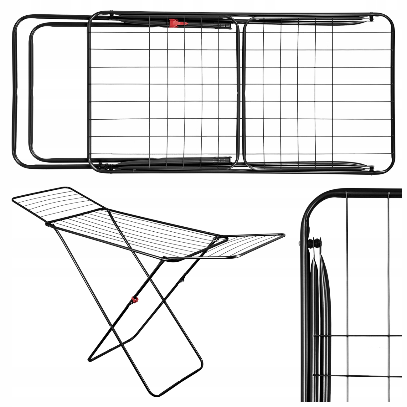 Levně Sušák Stojanový Sušák Na Prádlo Na Balkon, Velký 18M Antracit