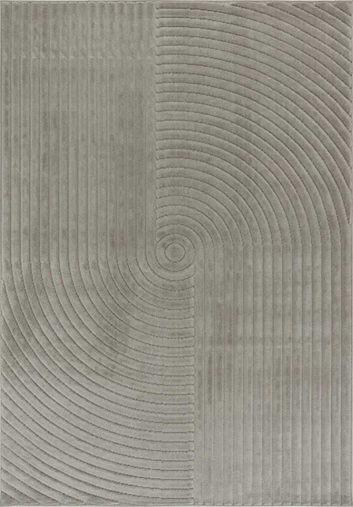 Šedý koberec do obývačky, moderný vyrezávaný vzor boho, 120 x 160 cm