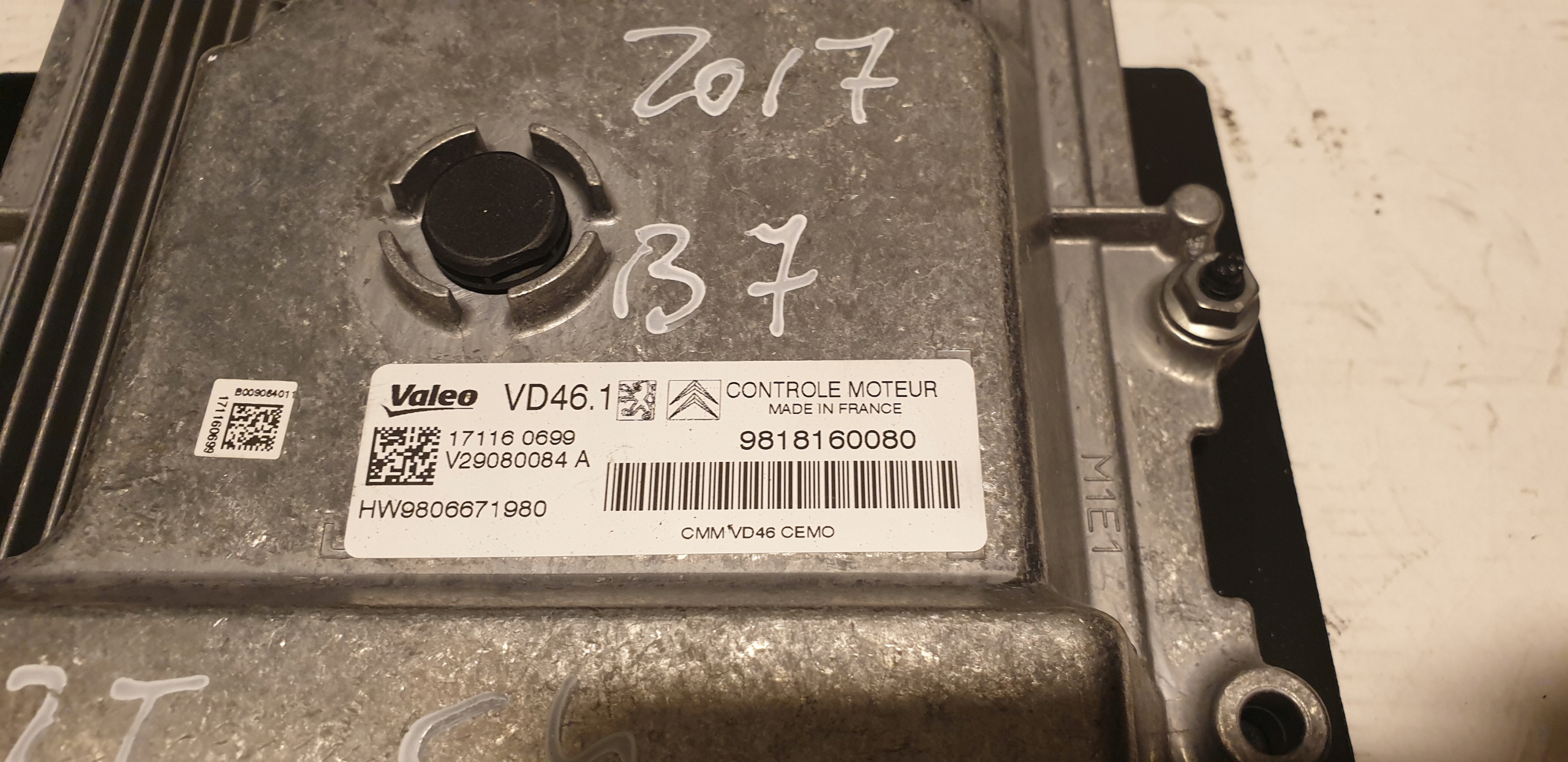 computer 1.2 THP CITROEN C4 B7 II 2015- Montaggio 9818160080 9812334380