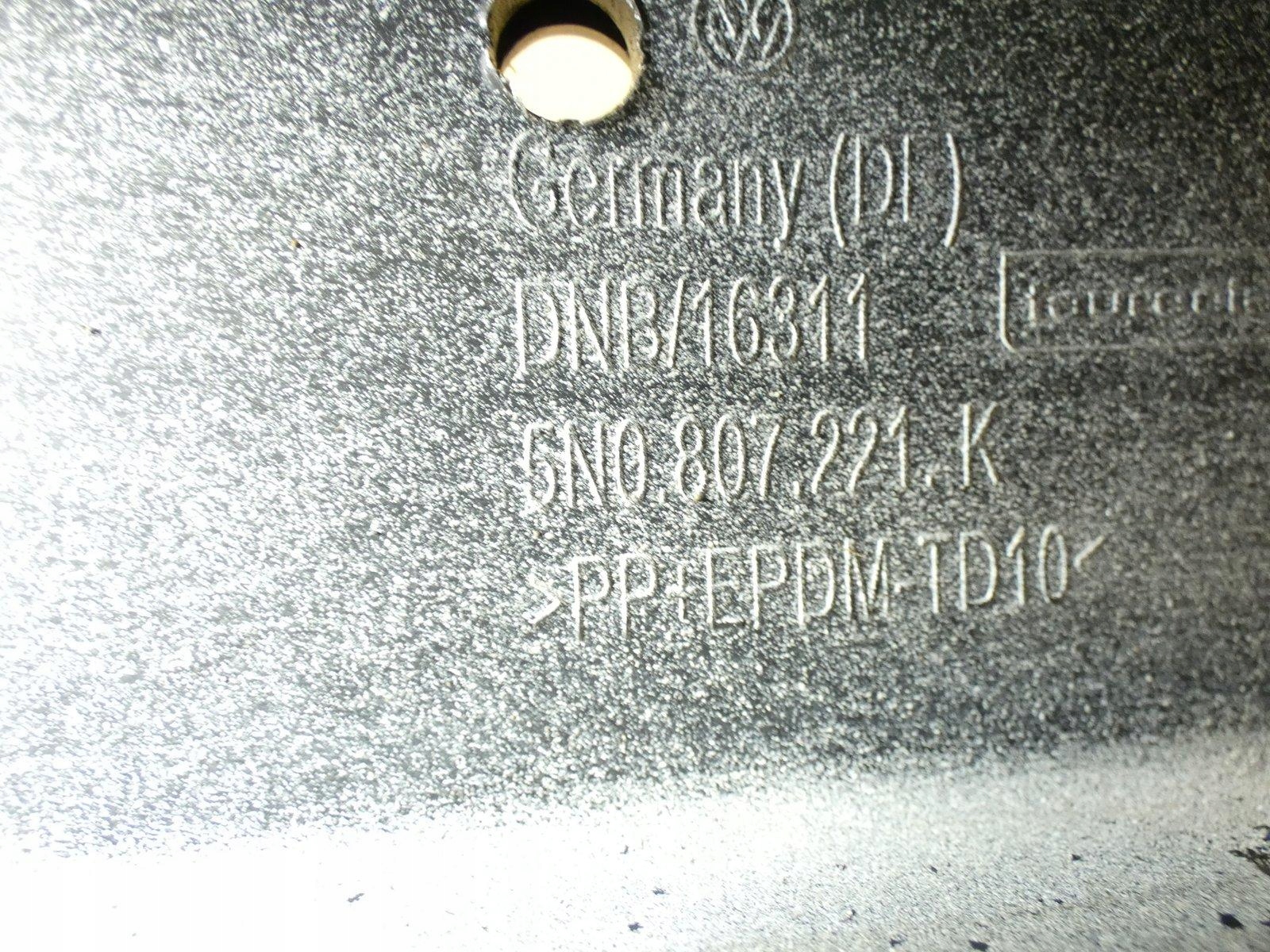 VW TIGUAN and 1 LIFT 5N0807221R below washers 2011-2015 bumper front front