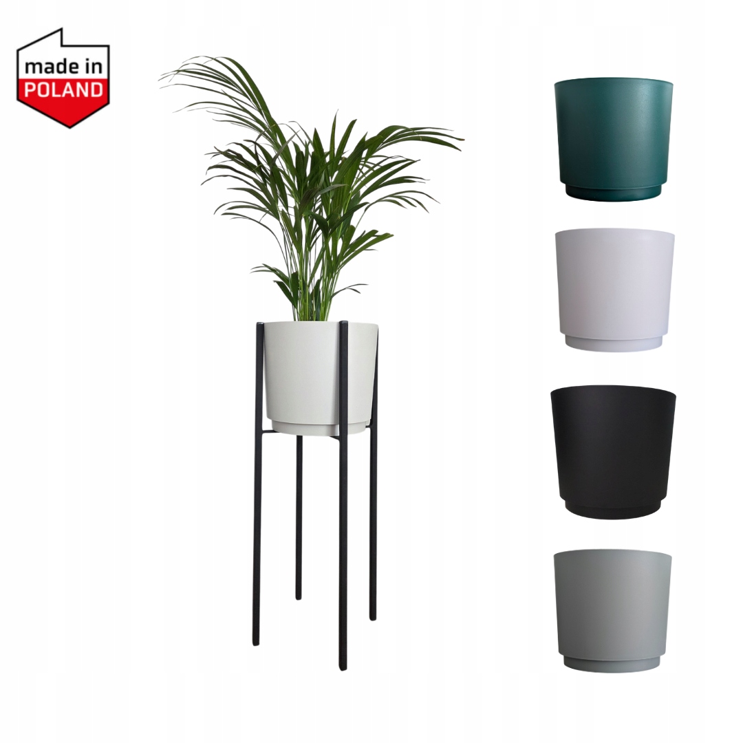 Držák Na Květináč stojící kovový Loft 75 cm stojan na květiny obal 28 cm 4 nohy