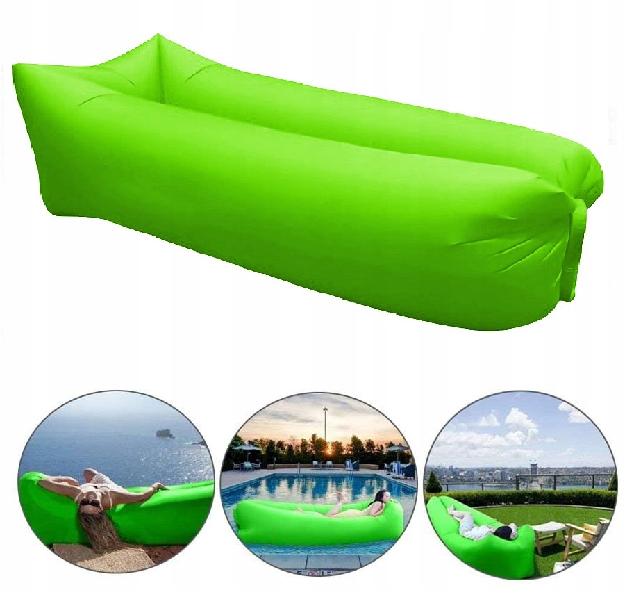 LAZY BAG AIR SOFA NA POWIETRZE MATERAC LEŻAK ŁÓŻKO Model Na plażę Do ogrodu Kemping