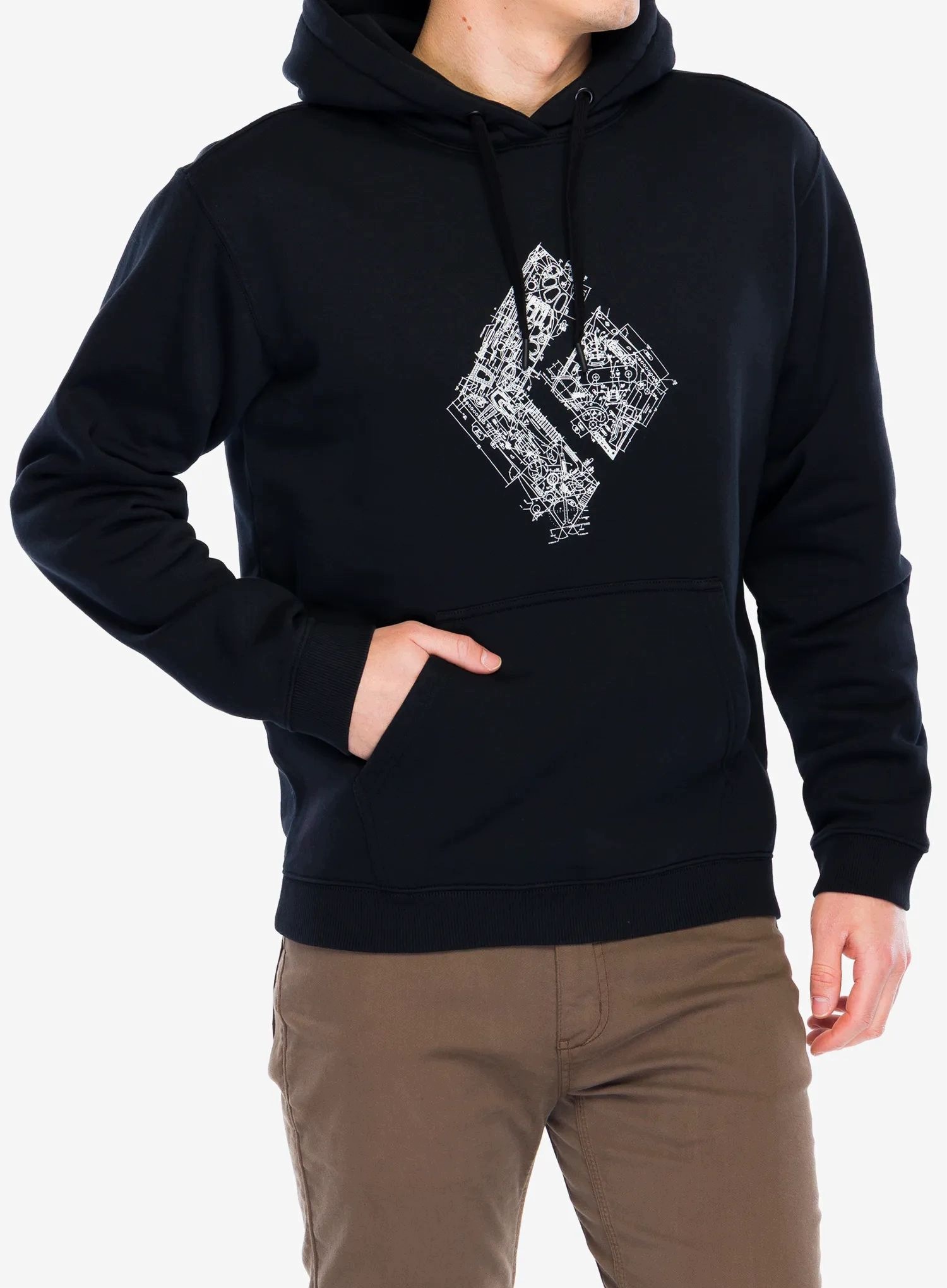 Bluza z kapturem Black Diamond Engineered Diamond Pullover Hoody black XL