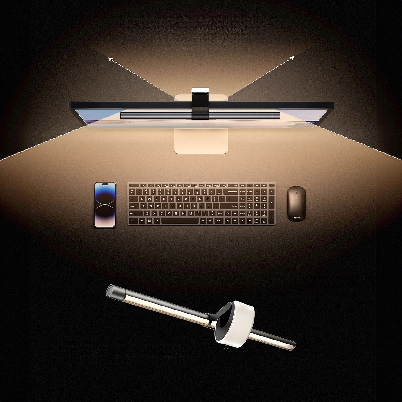 Lampa na ekran Choetech E1132 podświetlenie tylne szara