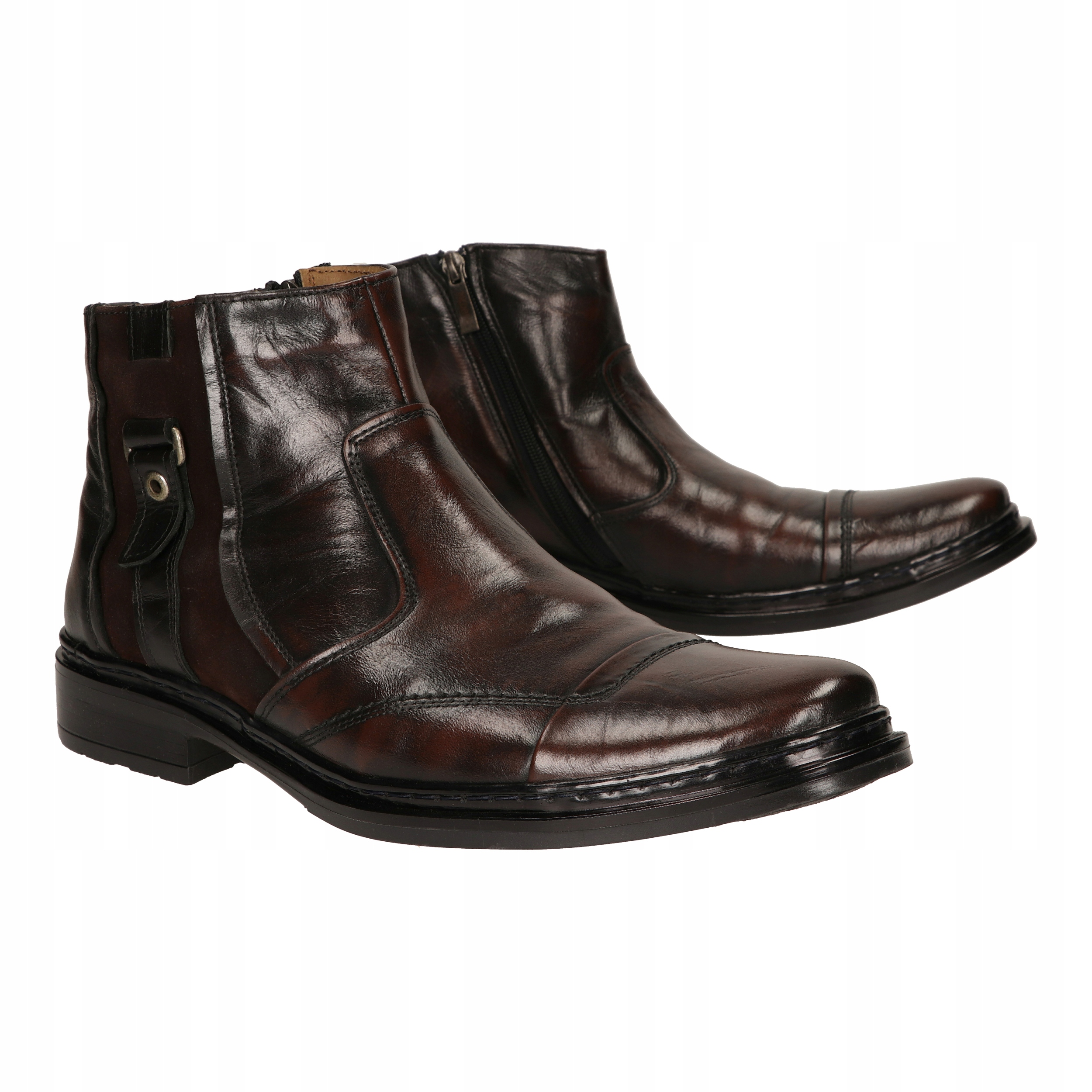 BUTY MĘSKIE SZTYBLETY SKÓRZANE POLSKIE ZIMOWE TRZEWIKI MEDARD 366KB