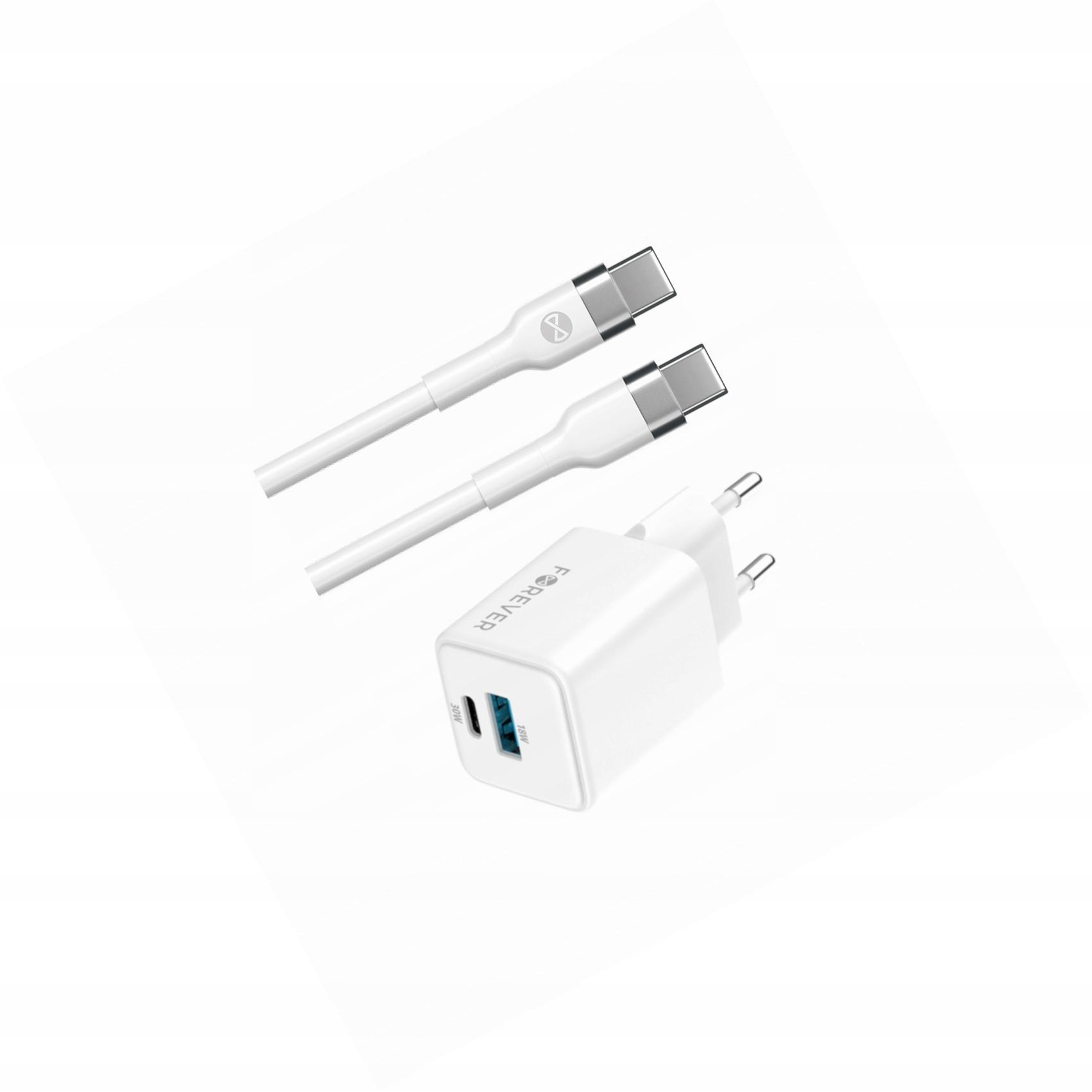 Szybka ładowarka GaN 30W 2 wejścia długim z kablem 2m do Oppo A58 5G