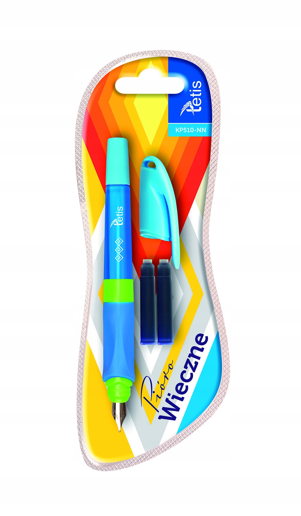 PIÓRO WIECZNE Z IRYDOWĄ KOŃCÓWKĄ BLUE + 2 NABOJE EAN (GTIN) 5906858028645