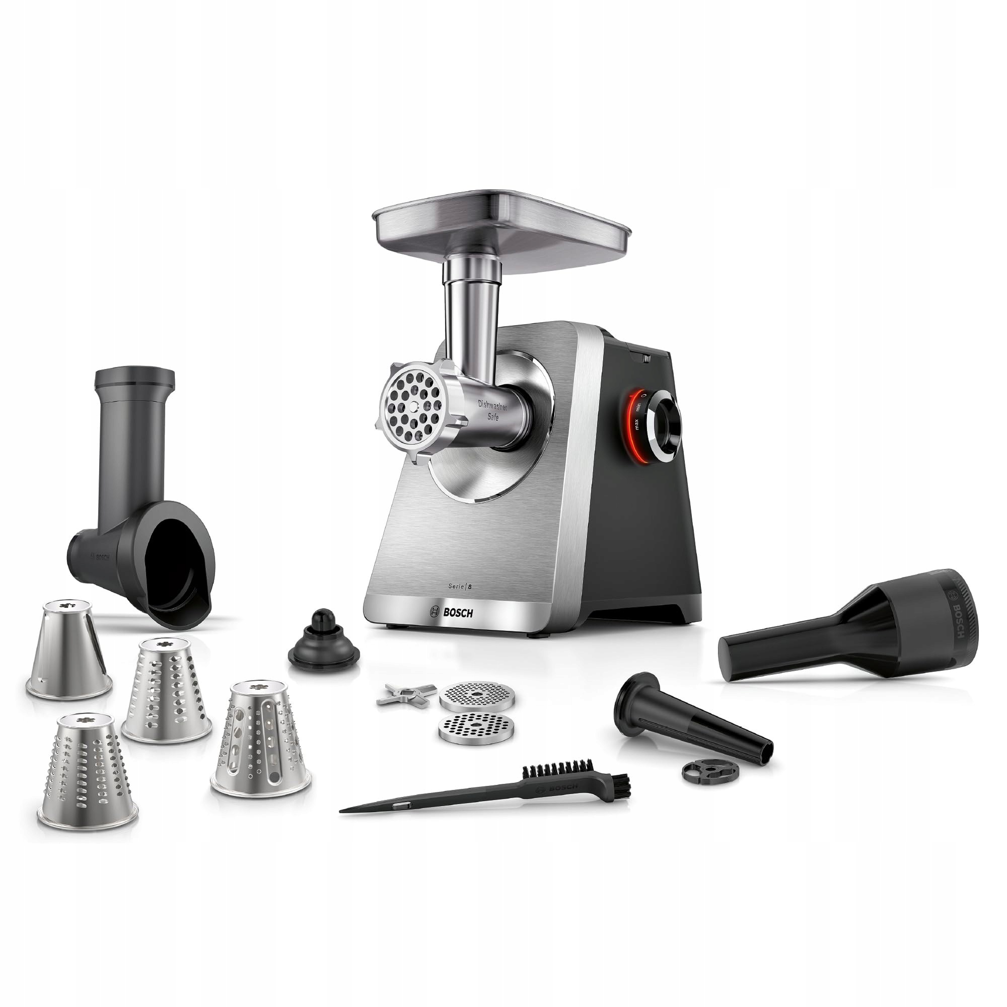 Bosch mlýnek na maso série 8, 2500 W, ušlechtilá ocel