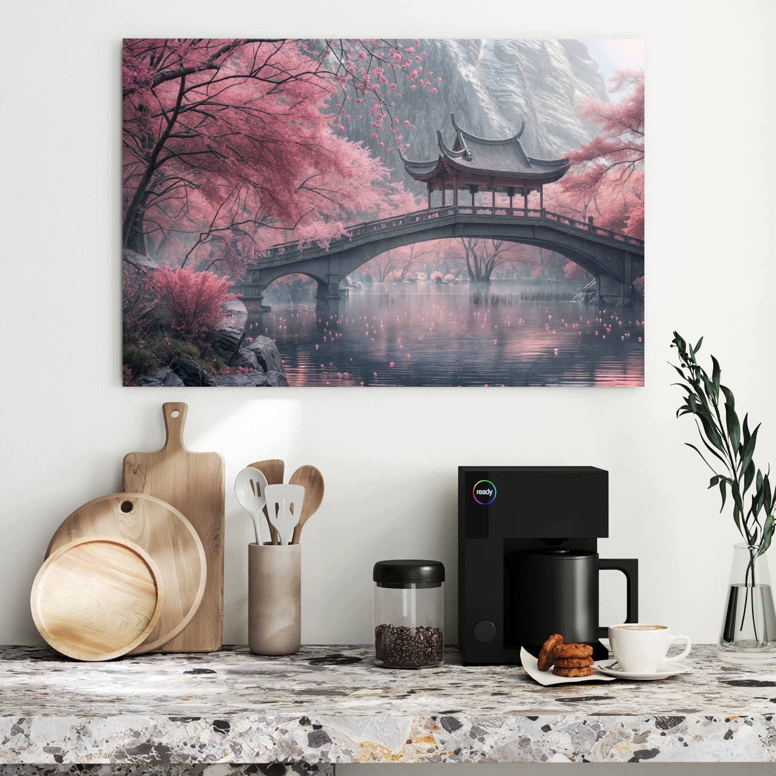 Magnetická tabule Japoňský Zahrada 90 × 60 cm