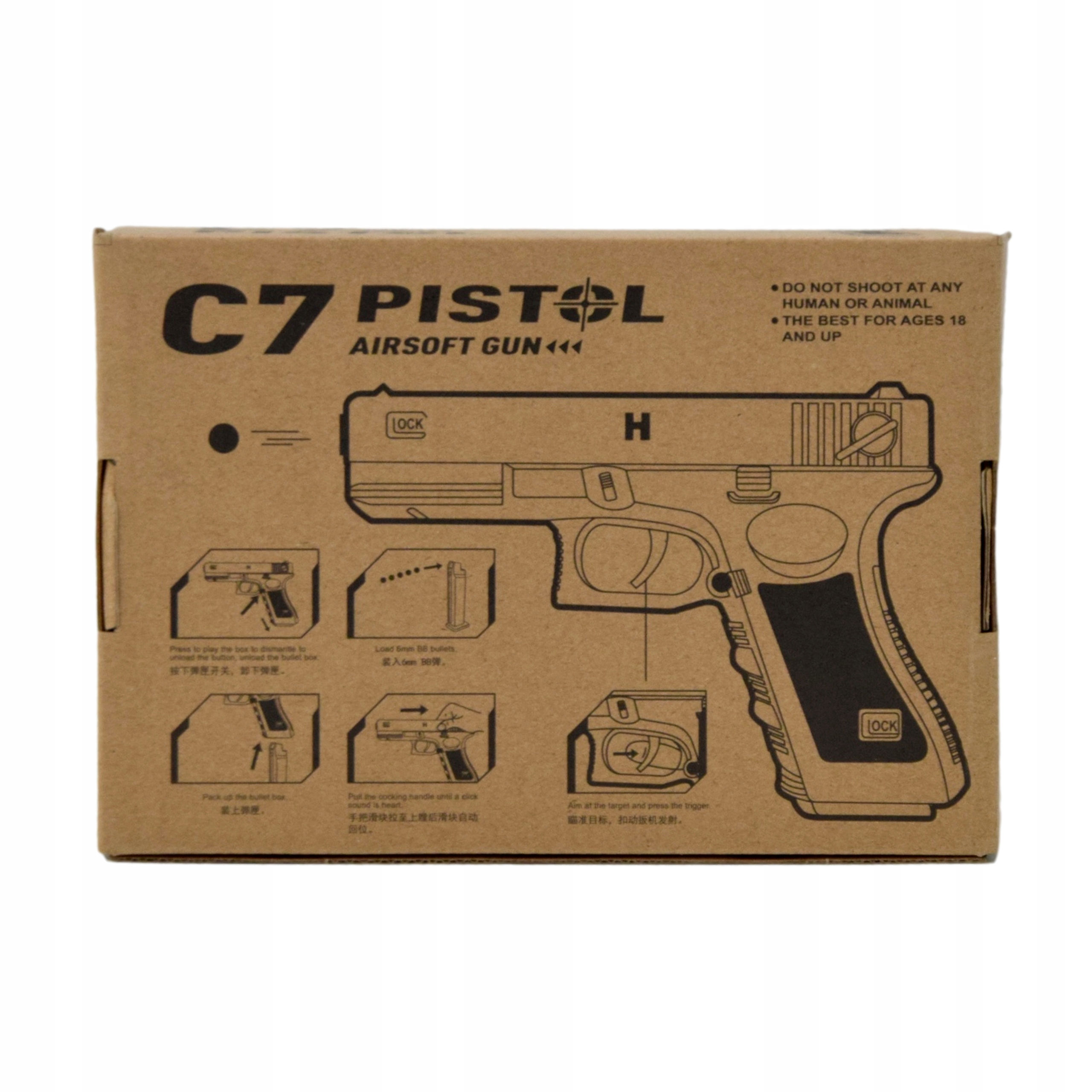 PISTOLET ASG NA KULKI METAL GLOCK REPLIKA ASG Kod producenta 6mm BB