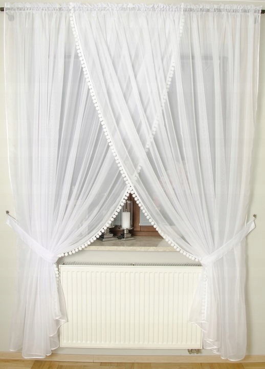 NOWA FIRANA WOAL + POMPONY 400x250cm NOWOŚĆ!