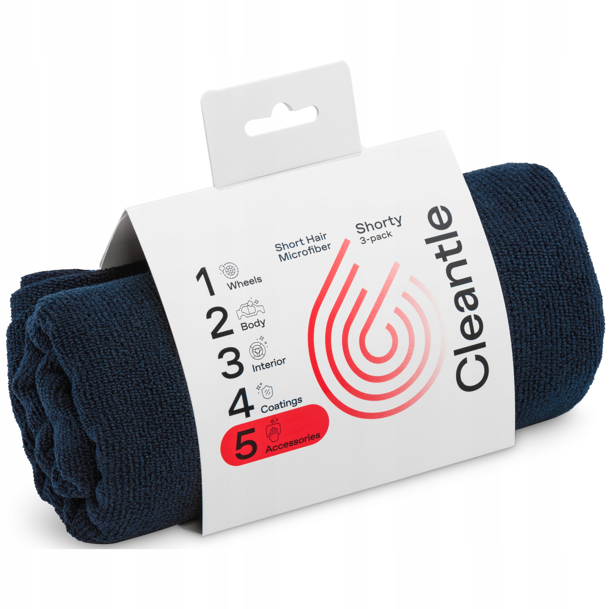 Cleantle Shorty 3-Pack Zestaw Mikrofibr Bezszowych 40x40CM 350g Krótki Włos