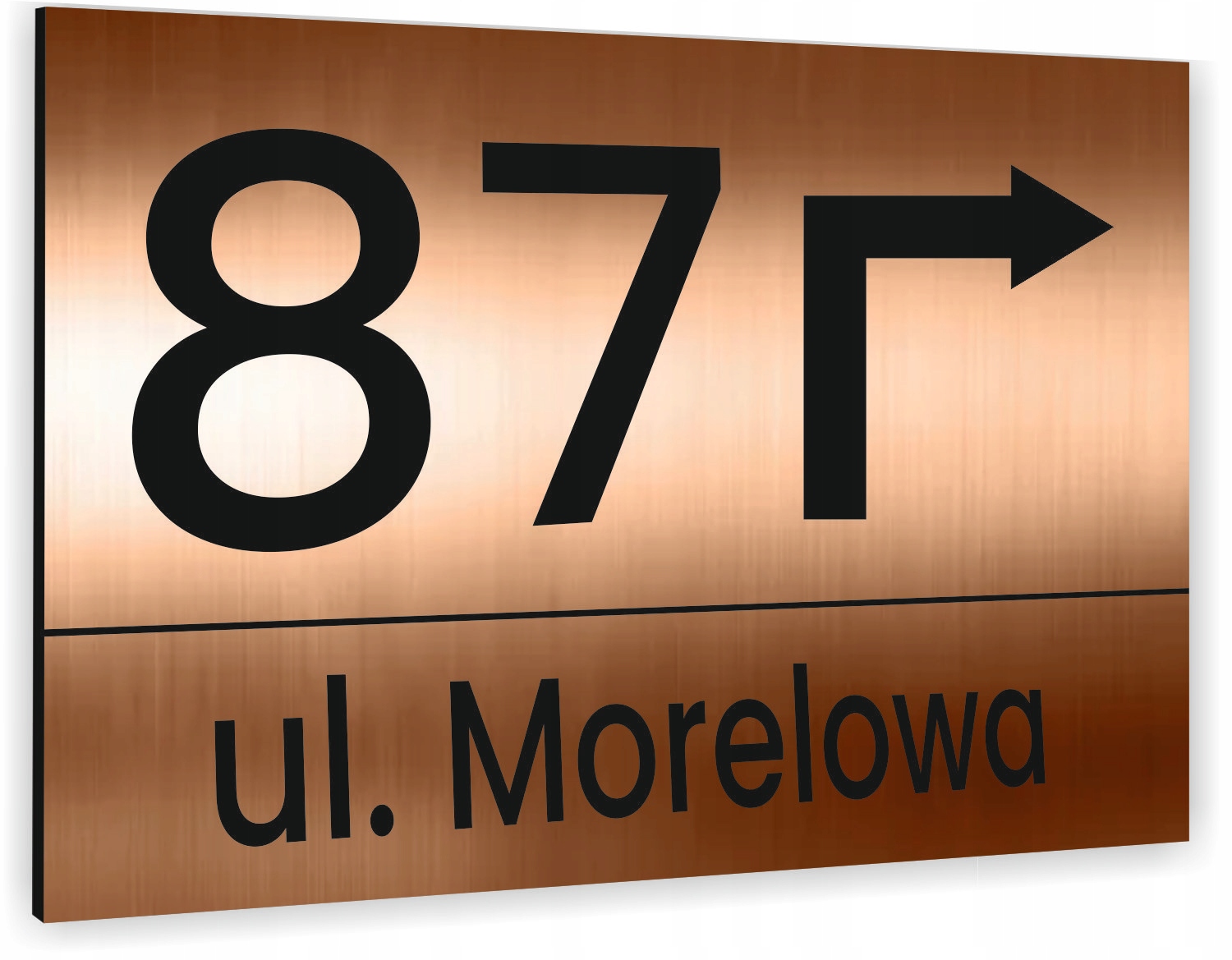 Tabliczka ADRESOWA Z TWOIM ADRESEM STRZAŁKA NUMER Kolor złoty