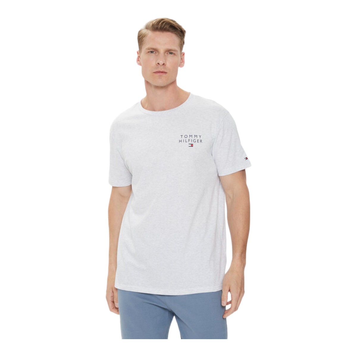 Tommy Hilfiger Pánské Tričko Cn Ss Tee Logo Šedé r.XL