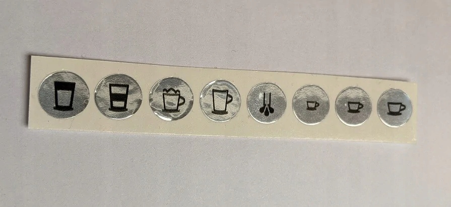 Jura Z5 II gen Z7 naklejka klawiatura przycisk