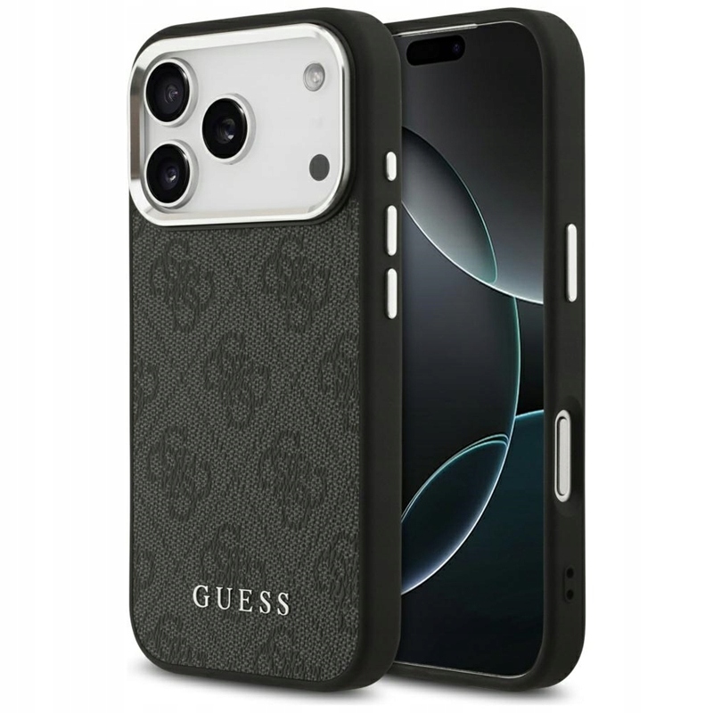 Guess 4G Classic Logo MagSafe – Pouzdro pro iPhone 17 Pro (černé)