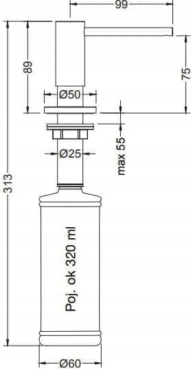 Dozownik BLUE WATER BW Alfa - mosiądz antyczny / złota stal szczotkowana Marka Blue Water