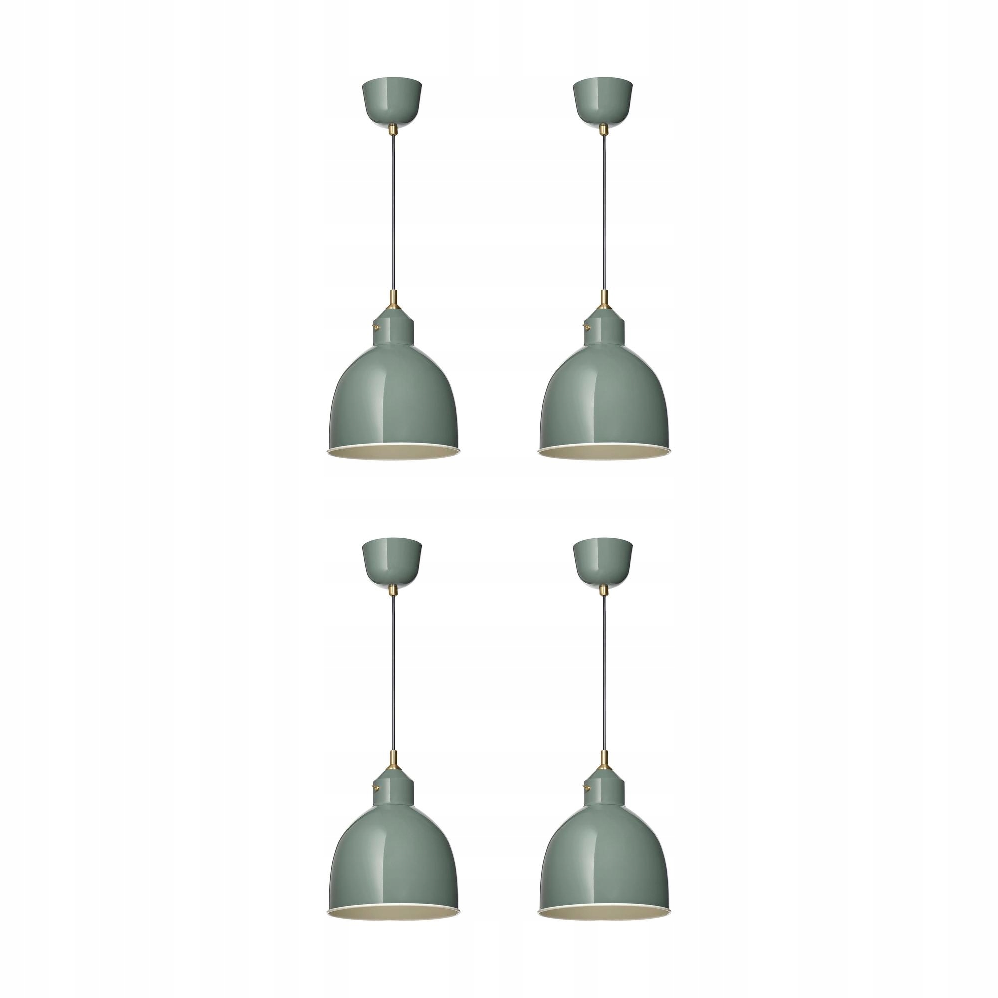 4 szt. Rodflik Lampa wisząca szarozielony