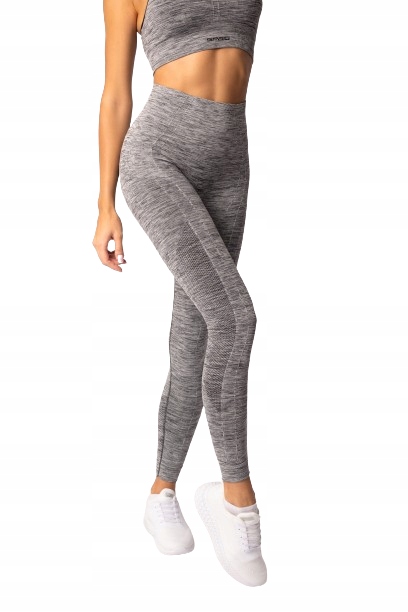 Spaio Legginsy damskie Fitness melange szare L