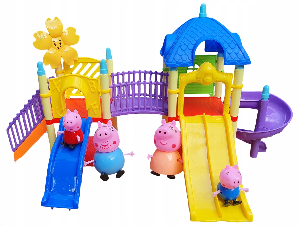 PEPPA PIG ПЕПА БОЛЬШАЯ ДЕТСКАЯ ПЛОЩАДКА СЕМЕЙКА ФИГУРКИ