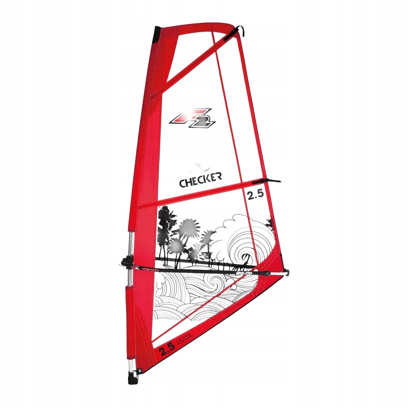 Štětec F2 Checker Rig plachta windSUP 4,5 skládací, lehká a odolná
