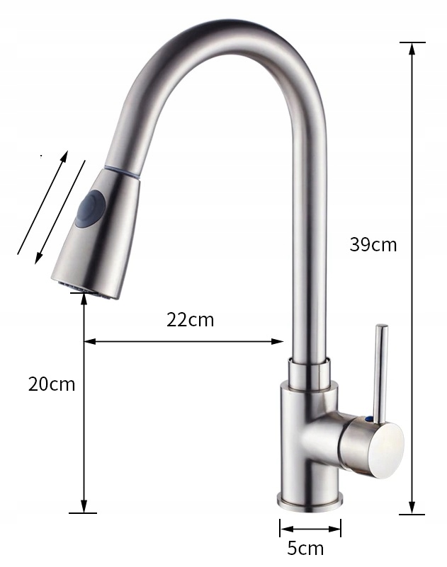 BATERIA KUCHENNA ROYAL WYCIĄGANA INOX PRZECIERANA Marka Royal Sanitary