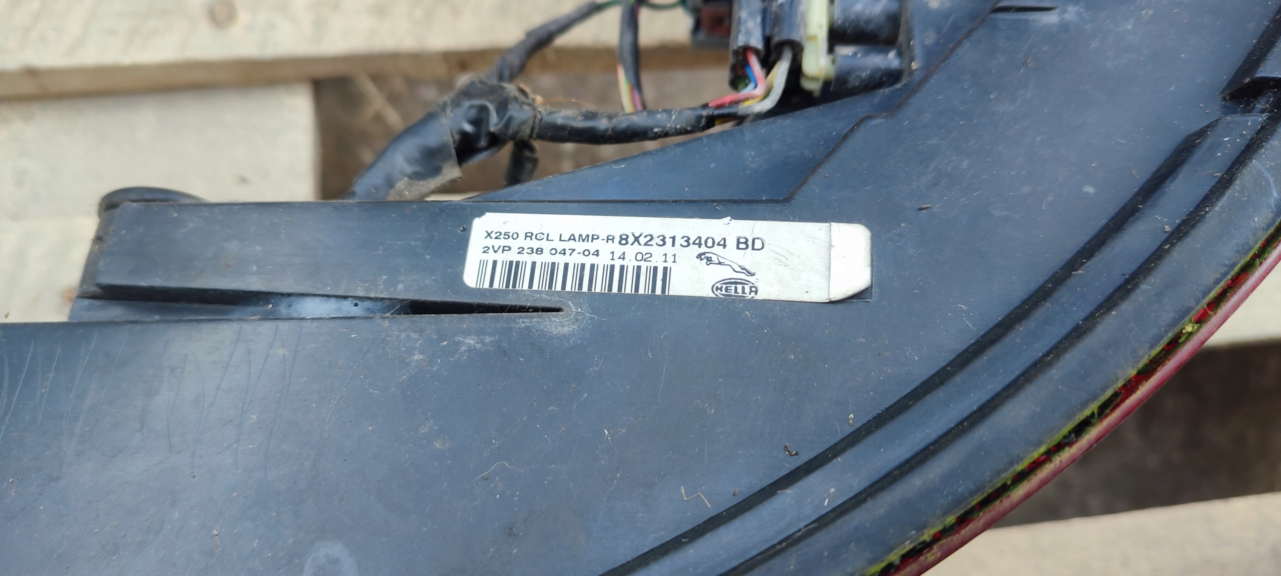 light right rear part right rear JAGUAR XF X250 8X2313404BD