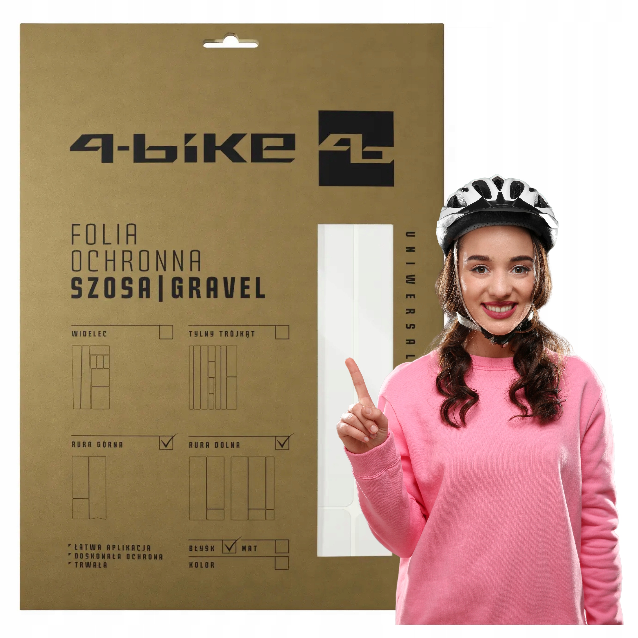 Folia ochronna na rower Szosa Gravel połysk Extra