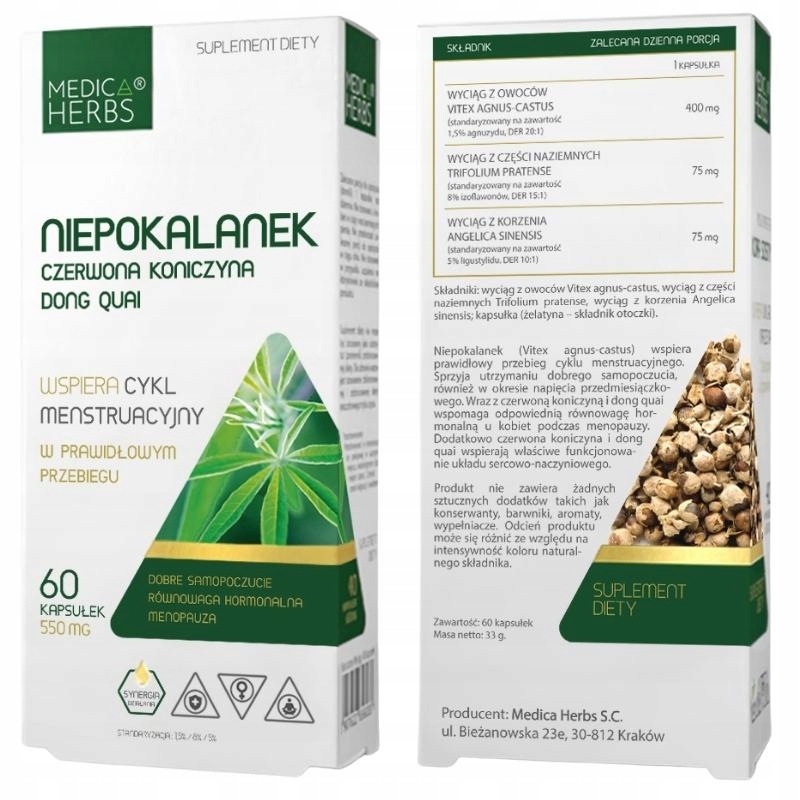 

Niepokalanek Czerwona Koniczyna Dong Quai Medica