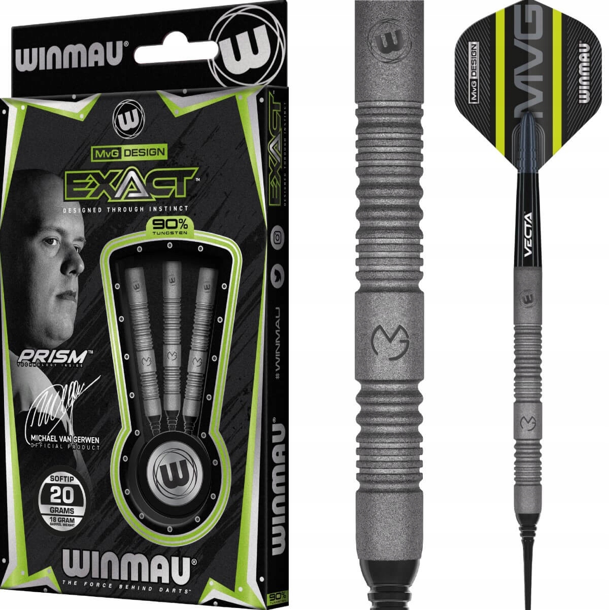 Lotki Rzutki Dart Winmau MvG Exact 90% Wolfram 18g