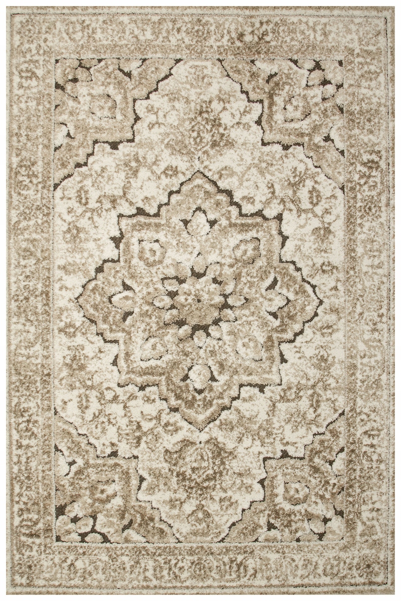Dywan Do Salonu Ornament Dwupoziomowy Beżowy Krem Brąz Fashion 240x340 cm