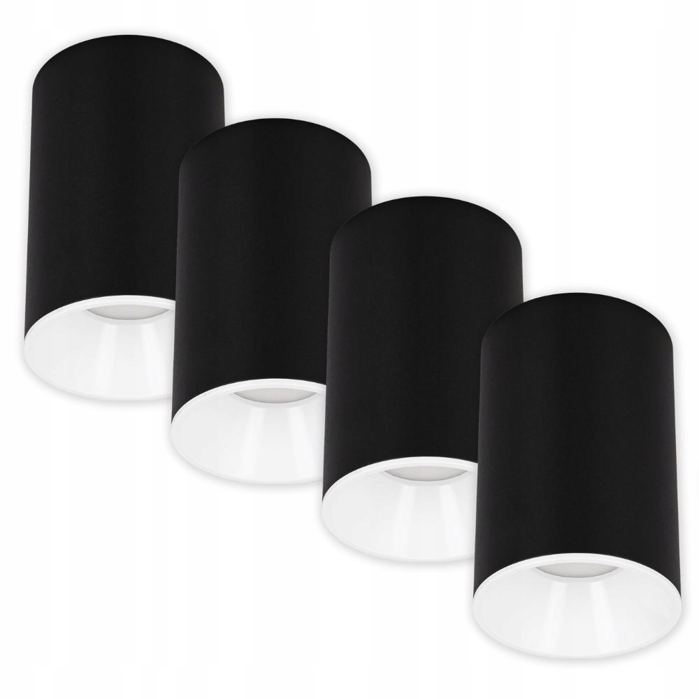 4x Halogenové stropní svítidlo GU10 Černá bílá Led Spot Lampa