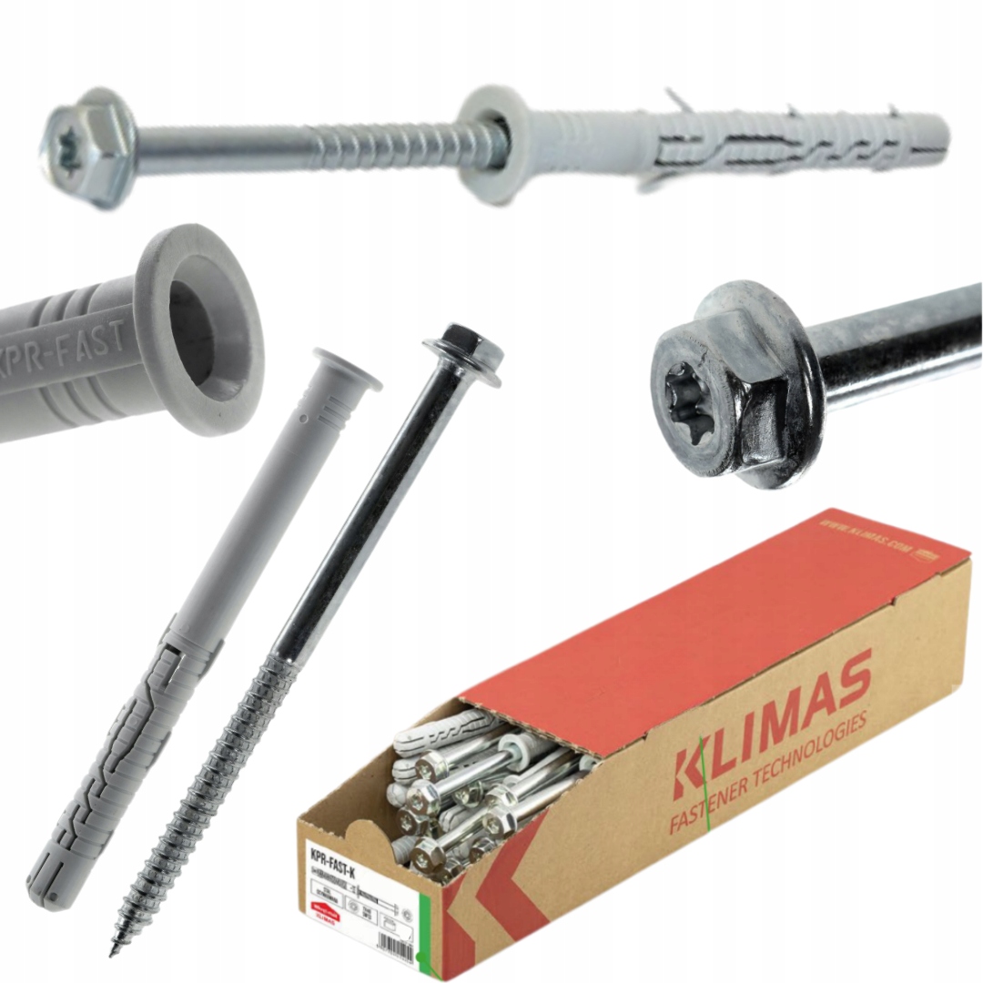 Kołki rozporowe ramowe przetykowe 12x360 klucz Kpr-fast łeb podkładkowy 20