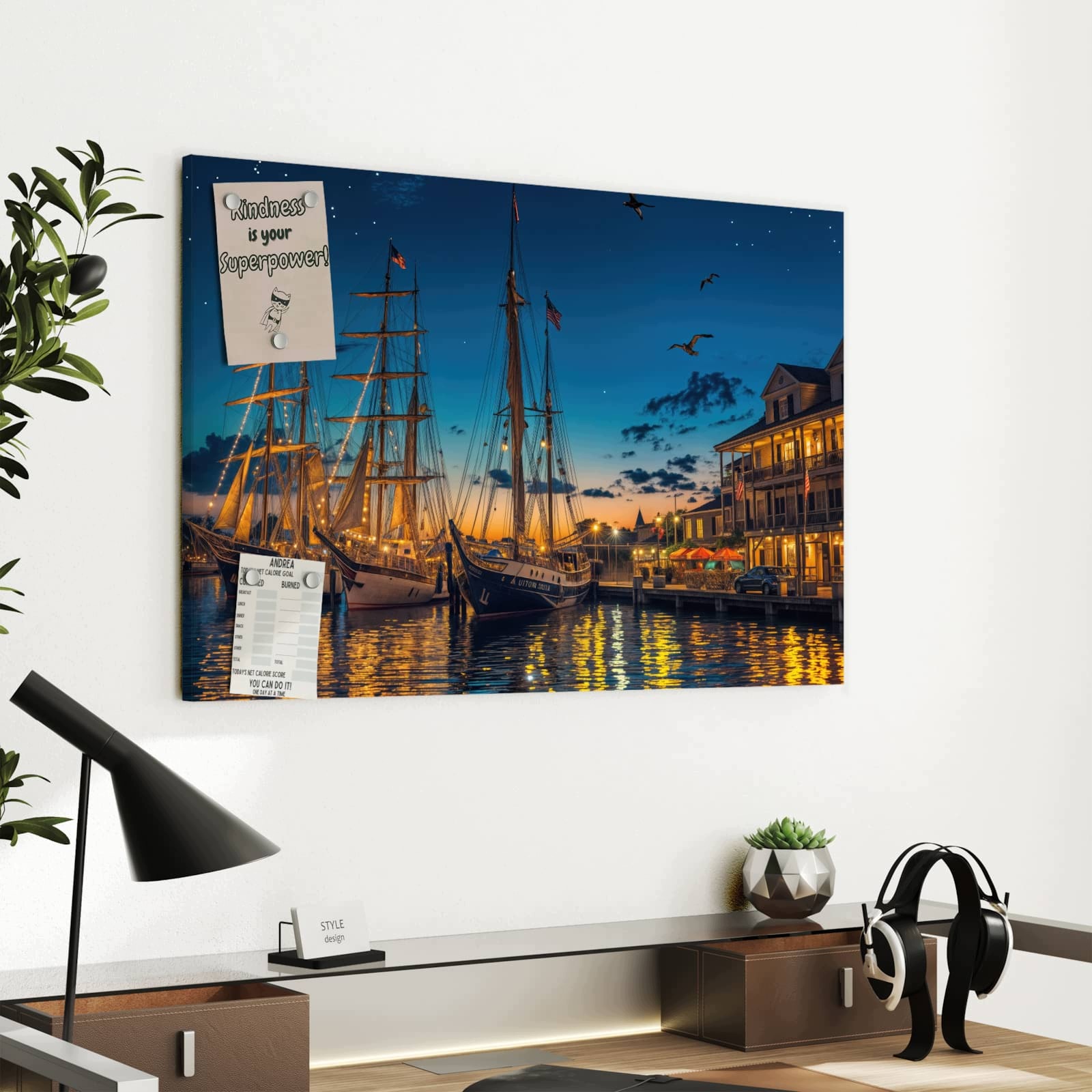 Magnetická tabule Nocny port 60 × 40 cm