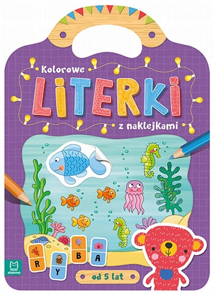 Kolorowe literki z naklejkami od 5 lat ćwiczenia