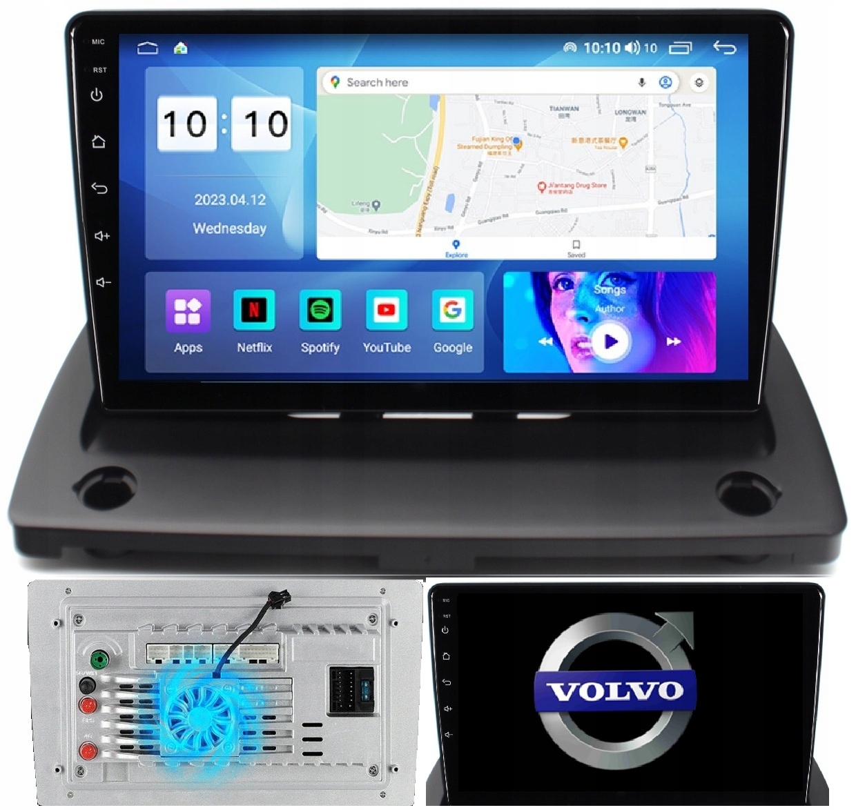 Radio Nawigacja Android Gps Volvo XC90 2001-2014 Wentylator +kamera 8/128GB