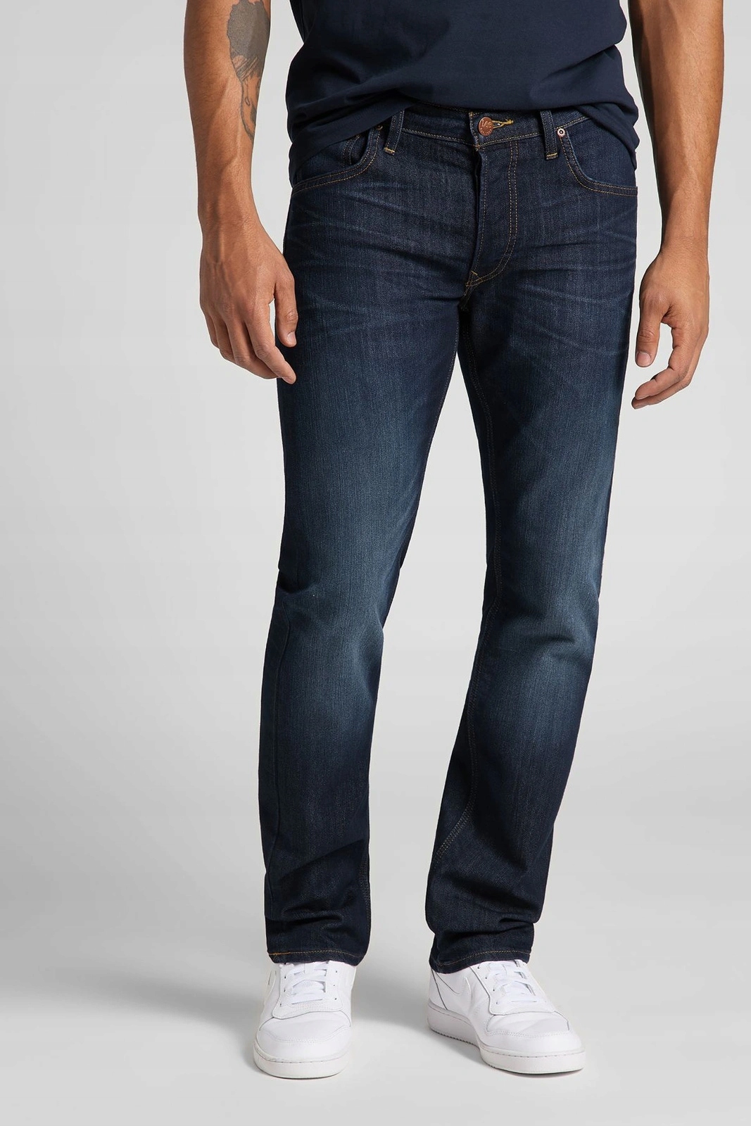 Pánské jednoduché džínové kalhoty Lee Daren Dark Blue 112388536 31/32