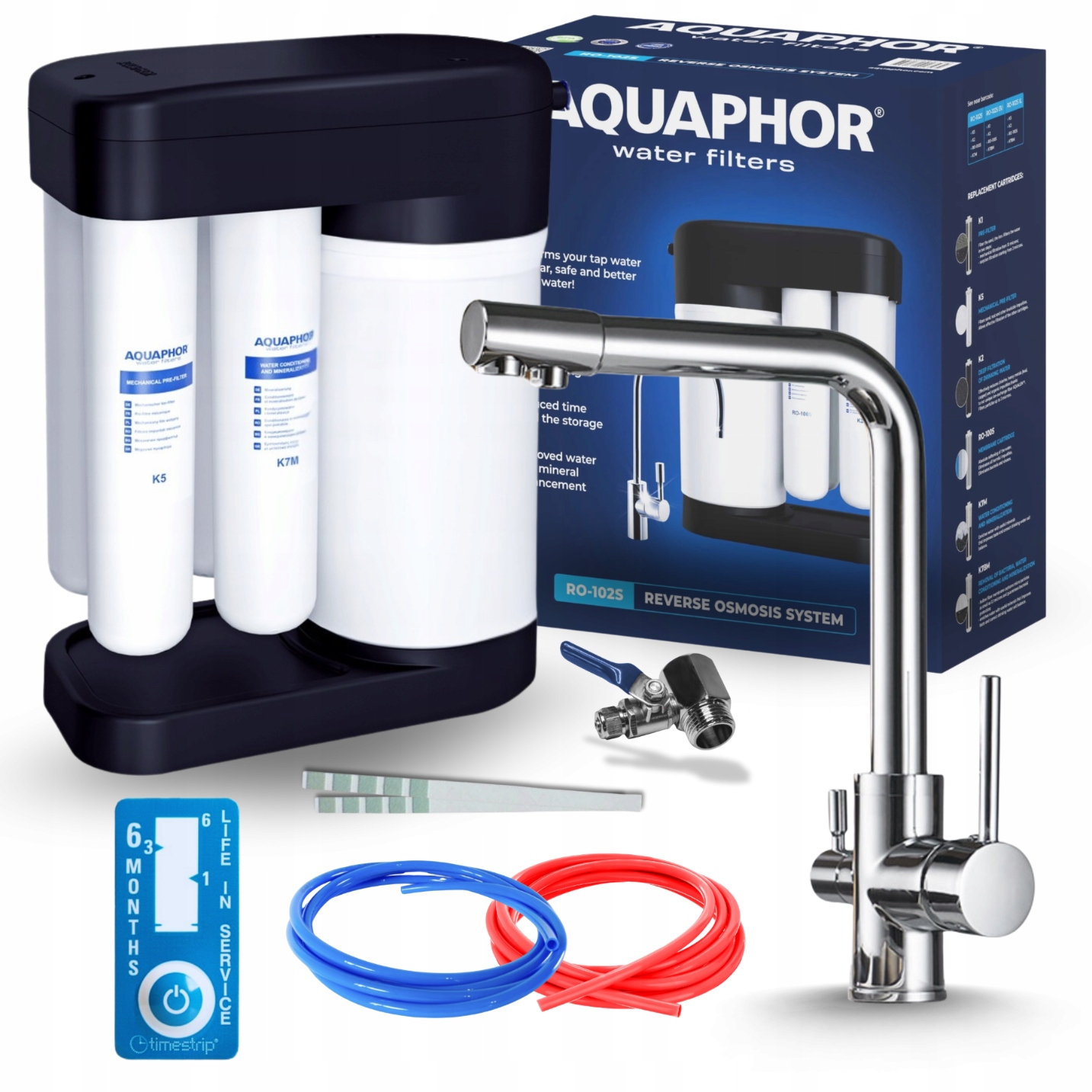 Trojcestná Kuchynská Batéria Z Chrómu A Filter Reverznej Osmózy Aquaphor Morion