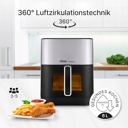 UFESA Phoenix Frytkownica Powietrzna 6L 1800W 10 Programów — miniatura 5