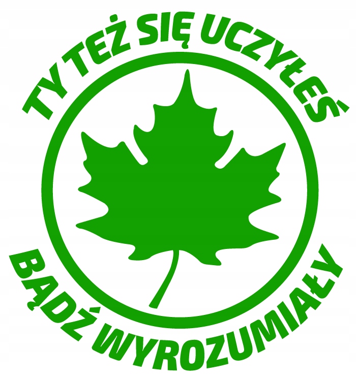 

Naklejka Młody Kierowca Zielony Listek 12 cm w. 68