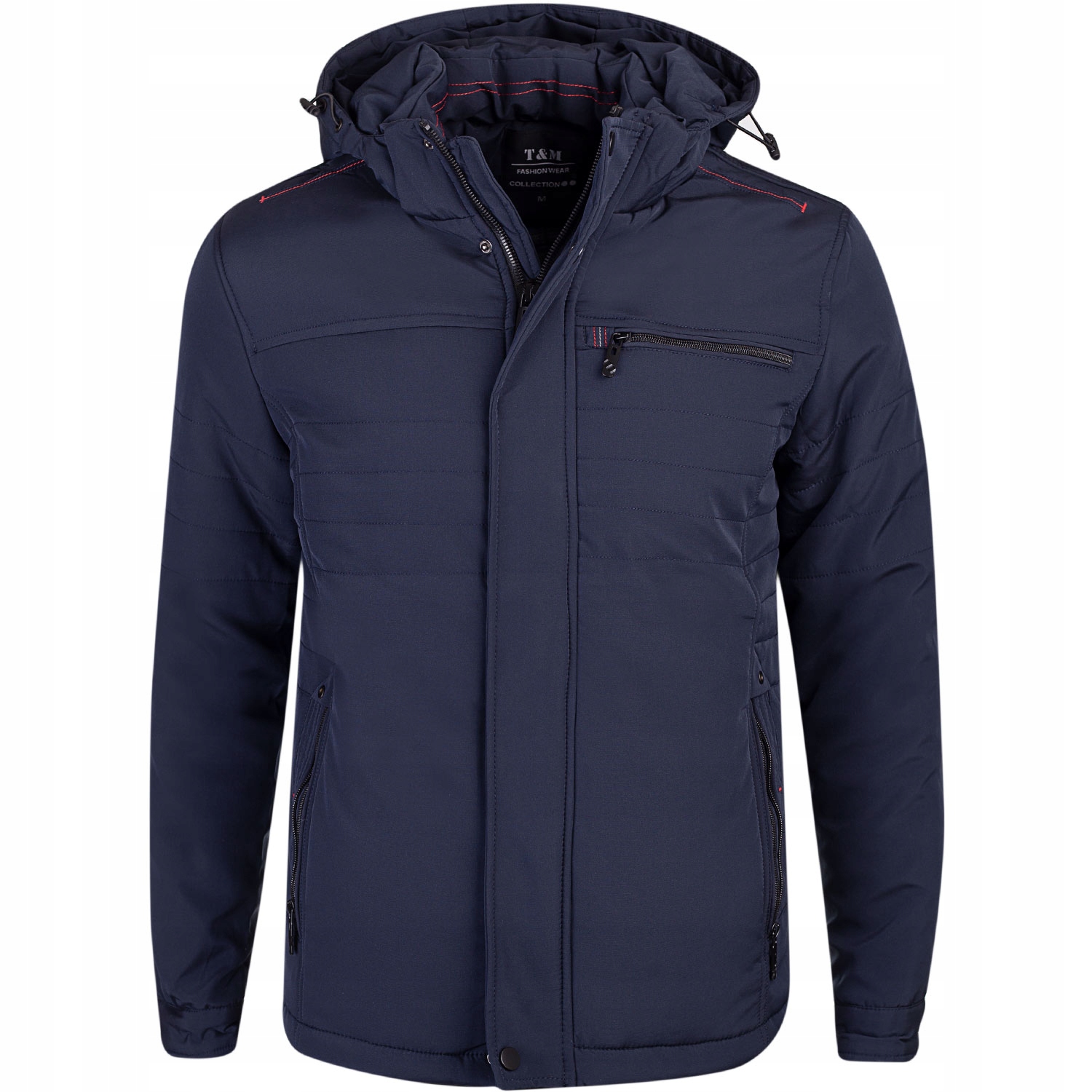 Męska Kurtka Pikowana Zimowa Ciepła Odpinany Kaptur roz.M