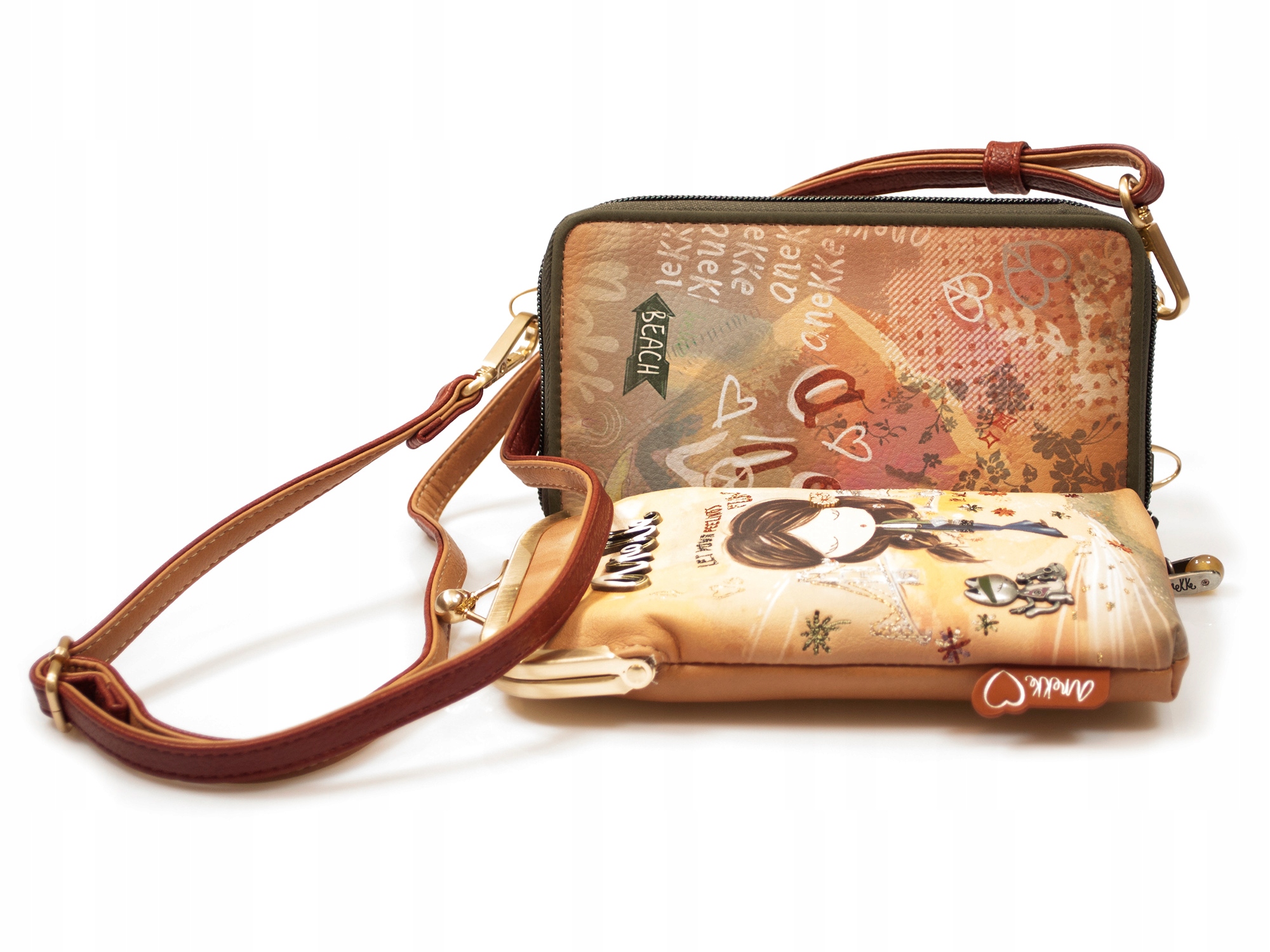 Anekke torebka 3w1 blokada RFID -Portfel -Etui na Okulary -Listonoszka Mini Kod producenta 38803-909