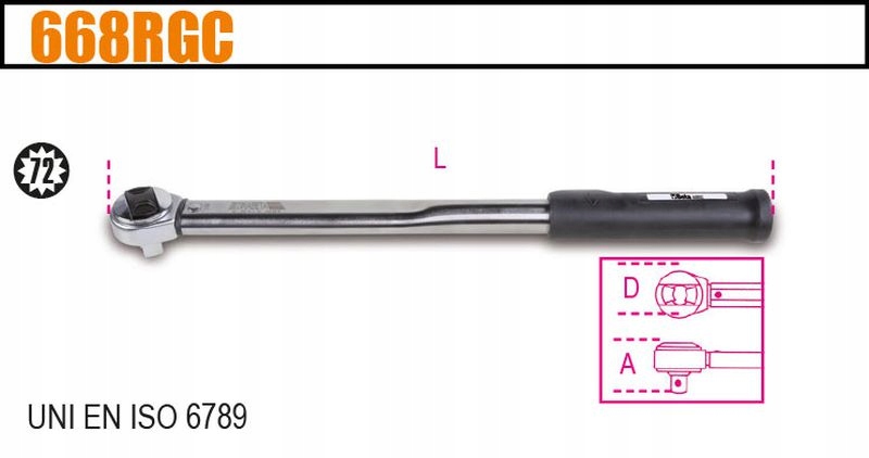 KLUCZ DYNAMOMETRYCZ 20-100NM 3/8'' BETA 668RGC/10 Marka Beta