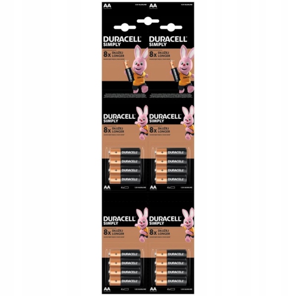 Duracell Aa LR06 Bateria alkaliczna 16 szt.