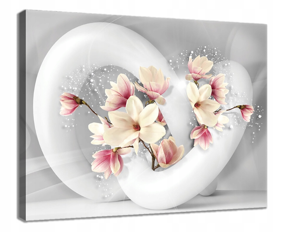 Obraz 100x75 Magnolie květiny abstrakce jemnost lehkost svěžest bílá