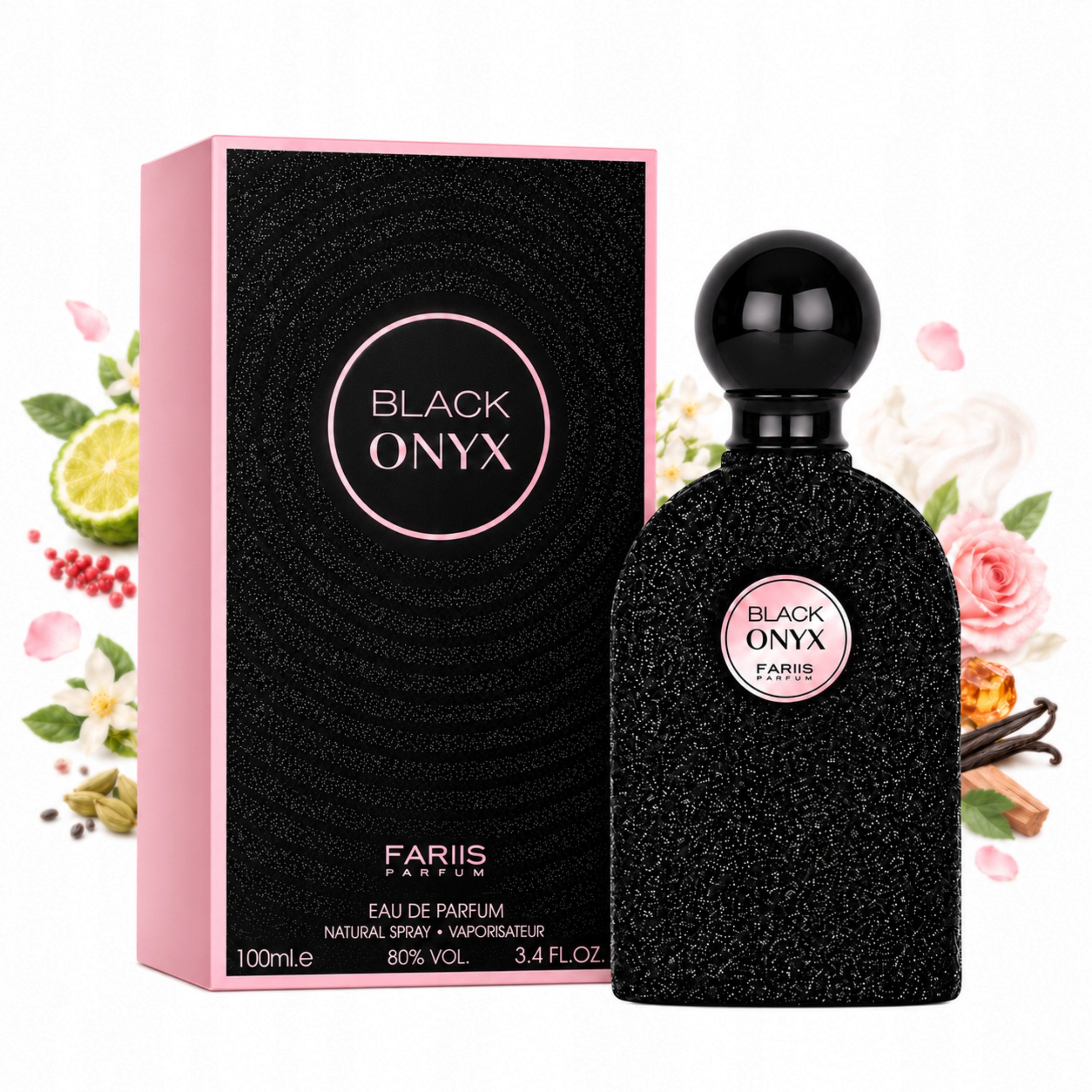 Arabské Parfémy dámské Květinové Trvanlivé Fariis Black Onyx Edp 100 ml