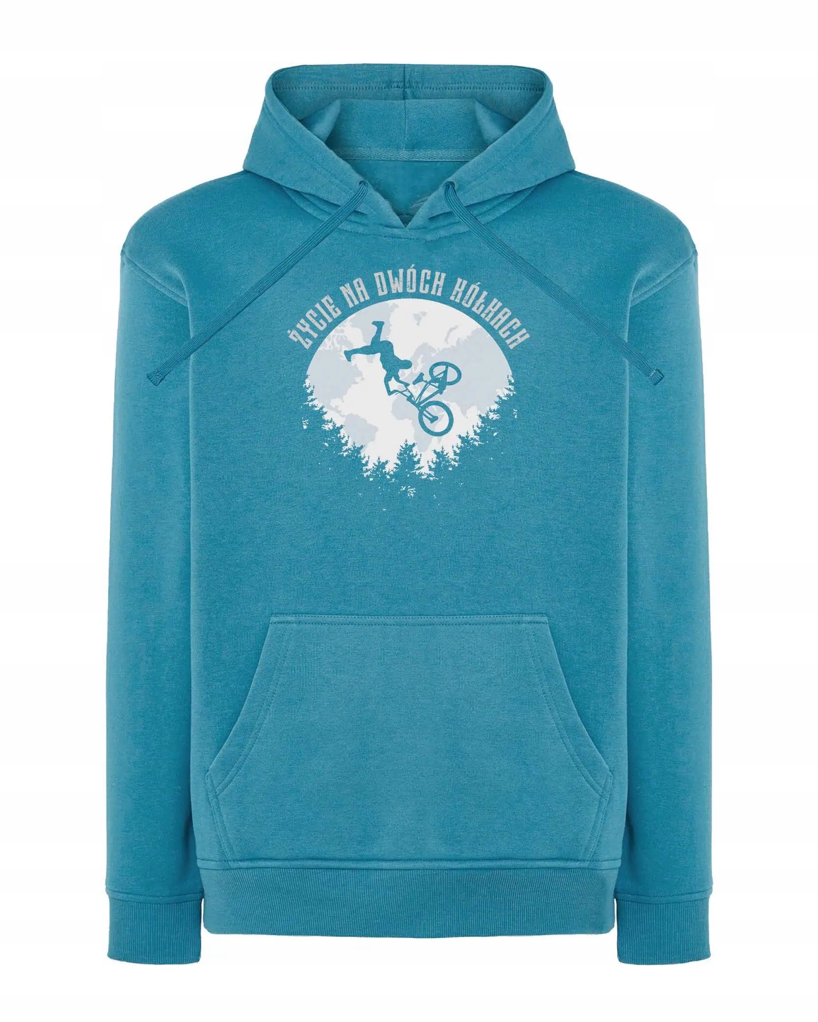 Mikina s kapucí Bmx Cyklistická Životní styl Parodie E.t. Světle modrá M