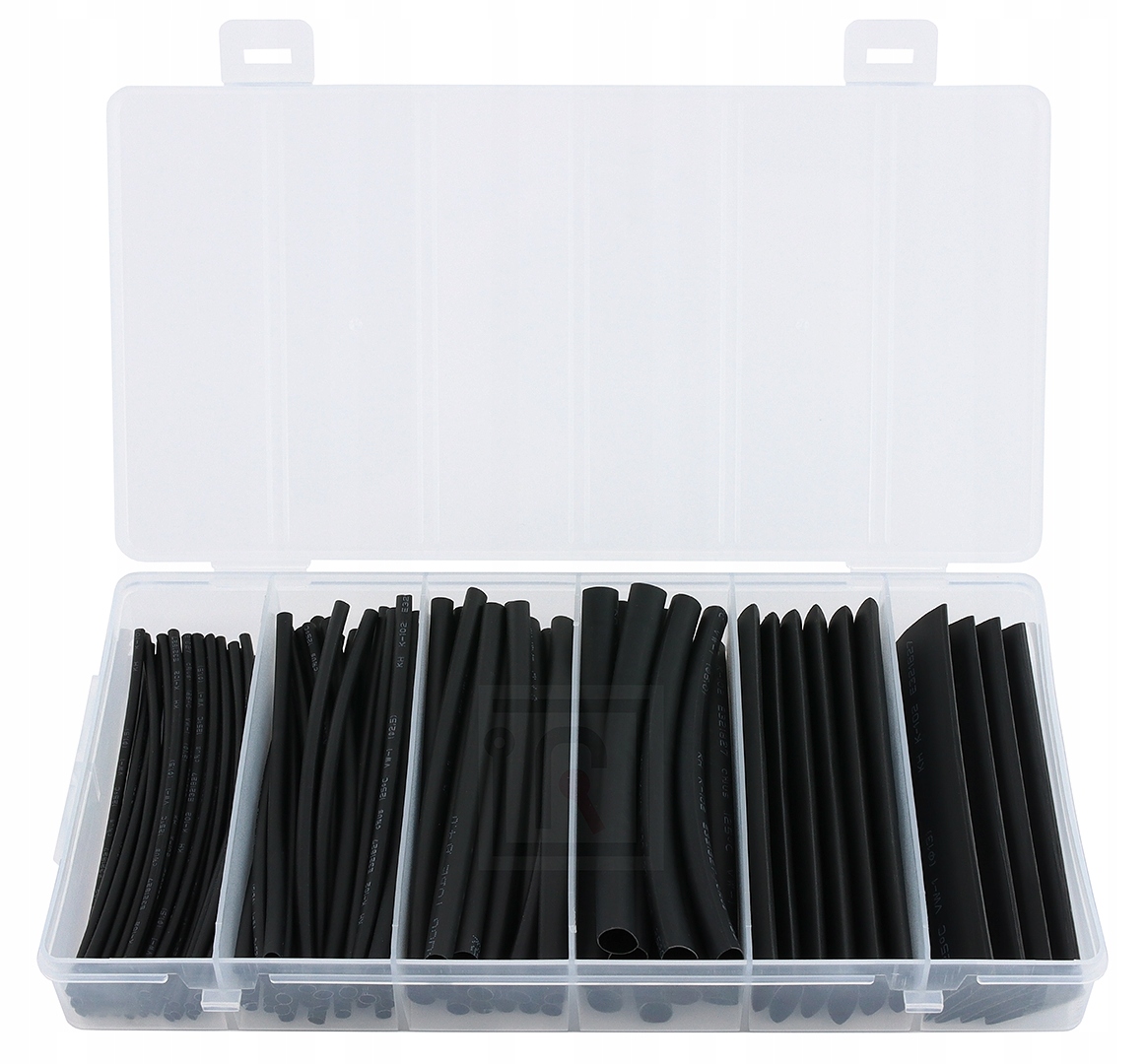 KOSZULKI TERMOKURCZLIWE TERMOKURCZKI CZARNE 100szt ZESTAW RUREK TERMO